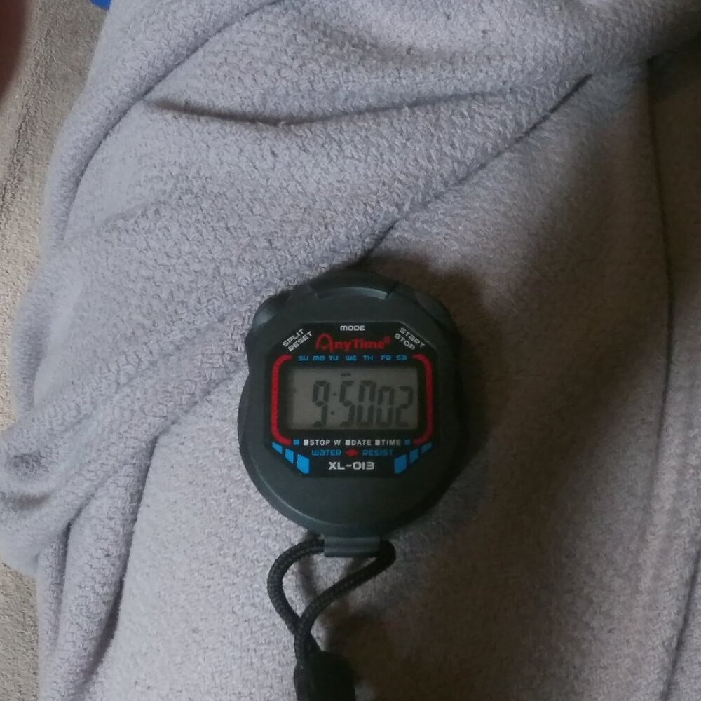Multi-functional Handheld Anytime Sports Black Stopwatch